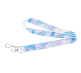 Lanyard - Blue and Purple Watercolor Swirls