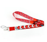 Lanyard - Red Hearts and EKG Line