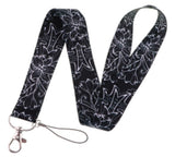 Lanyard - Black Floral Pattern