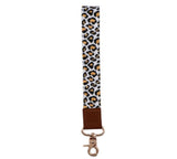 Lanyard - Leopard Print (White Background Brown Accent)