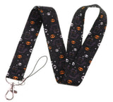 Lanyard - Halloween Cat and Pumpkin Pattern