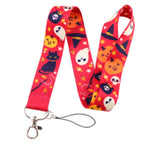 Lanyard - Halloween Icons (Black Cat, Ghost, Pumpkin, Witch Hat, Skull, Candy)