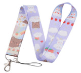 Lanyard - Cute Bear and Bunny Pattern