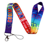 Lanyard - Autism Awareness Puzzle Pieces and "COMMUNICATION LOOKS DIFFERENT FOR EVERYONE" Text