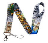 Lanyard - Breaking News - "I DON'T CARE" Newspaper Pattern