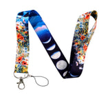 Lanyard - Moon Phases and Floral Pattern #2