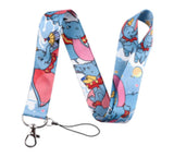 Lanyard - Dumbo - Blue Dumbo Elephants on Light Blue Background