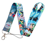 Lanyard - Mulan - Characters (Movie Scenes Blue Background)