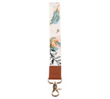 Lanyard - Abstract Floral and Feather Pattern