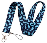 Lanyard - Blue Whales and Pink Stars