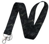 Lanyard - Dragon Pattern (Black And Gold Stylized)