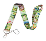 Lanyard - Frogs with Pink Flowers and Blue Water