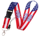 Lanyard - USA Flag with "USA" Text
