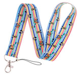Lanyard - Disney - Mickey Mouse and Donald Duck on Colorful Stripes