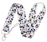 Lanyard - Disney - Mickey Mouse Faces and Blue Hearts on White