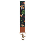 Lanyard - Mushrooms and Leaves on Black