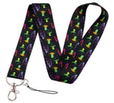 Lanyard - Neon Mushrooms and Leaves