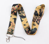 Lanyard - Crows and Roses Pattern