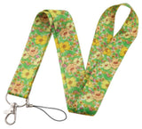 Lanyard - Yellow and Orange Floral Pattern