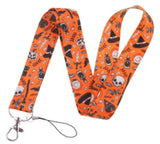 Lanyard - Halloween Witch Hat and Skull Pattern