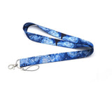 Lanyard - Blue Swirls and Splatters