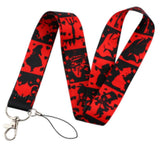 Lanyard - Alice in Wonderland - Red Silhouette Pattern