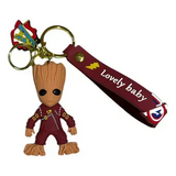 3D PVC Figure Keychain - Guardians of the Galaxy - Baby Groot Ravager Outfit