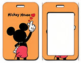 ID Card Badge Holder - Mickey & Friends - Mickey Mouse Blowing Kisses Orange Card