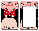 ID Card Badge Holder - Mickey & Friends - Minnie Mouse Face With Red Bow