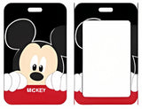 ID Card Badge Holder - Mickey & Friends - Mickey Mouse Peeking Over Red Banner