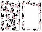 ID Card Badge Holder - Mickey & Friends - Mickey Mouse Heads Pattern White