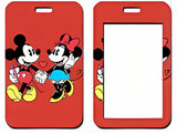 ID Card Badge Holder - Mickey & Friends - Mickey And Minnie Holding Hands Red