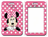 ID Card Badge Holder - Mickey & Friends - Minnie Mouse Pink Polka Dot