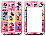 ID Card Badge Holder - Mickey & Friends - Minnie Mouse Posing Pink Checkered Pattern