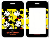 ID Card Badge Holder - Mickey & Friends - Mickey Mouse Four Panel Expressions Yellow