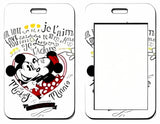 ID Card Badge Holder - Mickey & Friends - Mickey And Minnie Kissing Heart Design