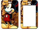 ID Card Badge Holder - Mickey & Friends - Mickey Mouse Smiling On Brown Background