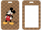 ID Card Badge Holder - Mickey & Friends - Mickey Mouse On Gucci Monogram Brown