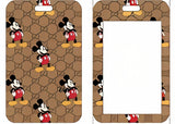 ID Card Badge Holder - Mickey & Friends - Mickey Mouse On Gucci Monogram Brown (Style 2)