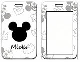ID Card Badge Holder - Mickey & Friends - Mickey Mouse Silhouette And Hands Pattern