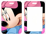 ID Card Badge Holder - Mickey & Friends - Minnie Mouse Smiling Pink Bow