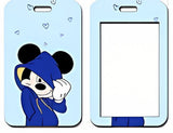 ID Card Badge Holder - Mickey & Friends - Mickey Mouse In Blue Hoodie With Hearts