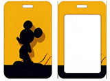 ID Card Badge Holder - Mickey & Friends - Mickey Mouse Silhouette On Yellow