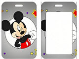 ID Card Badge Holder - Mickey & Friends - Mickey Mouse Winking On Gray Card