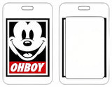 ID Card Badge Holder - Mickey & Friends - Mickey Mouse Ohboy Logo Black Red