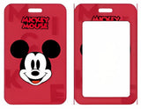 ID Card Badge Holder - Mickey & Friends - Mickey Mouse Head Red Card