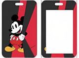 ID Card Badge Holder - Mickey & Friends - Mickey Mouse Red And Black Stripes