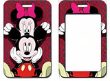 ID Card Badge Holder - Mickey & Friends - Mickey And Minnie Mouse Stacked