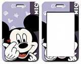 ID Card Badge Holder - Mickey & Friends - Mickey Mouse Purple Heart Finger