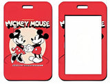 ID Card Badge Holder - Mickey & Friends - Mickey And Minnie Holding Hands Red (Style 2)